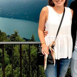 Free People white flowy tank top